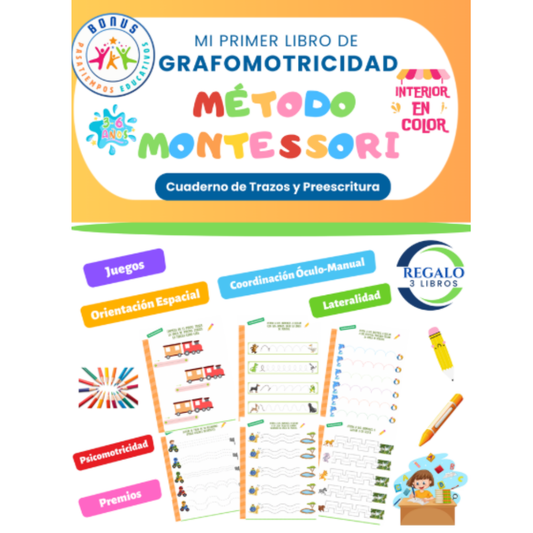 Libro Grafomotricidad Método Montessori